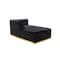Homeroots Black Velvet Modular U Shaped Four Piece Sofa and Chaise Sectional With Toss Pillows 644108 - alternate 8