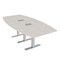 Skutchi Designs 8 Person Conference Table With Power Unit | 8' Boat Table | Harmony Series HAR-BOT-48X96-T-K458-ESIL - alternate 1