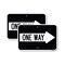 Signmission One Way With Right Arrow, 12'' X 18'' 2 Signs, Heavy Gauge Aluminum, 2PK A-1218-2PACK-24384 - alternate 1