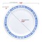 Smarty Had A Party 7.5" White with Royal Blue and Silver Rim Plastic Appetizer/Salad Plates (120 Plates), 120PK 977BLS-CASE - alternate 6