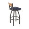Holland Bar Stool Co Revelle 25in Swivel Counter Stool with Bronze Finish, Medium Back and Graph Anchor Seat 881 - alternate 5