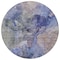 Homeroots 8' Navy Blue And Beige Round Abstract Washable Indoor Outdoor Area Rug 581757 - alternate 5