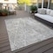Homeroots 10' X 14' Ivory Charcoal And Beige Geometric Washable Indoor Outdoor Area Rug 577570 - alternate 7