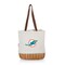 Picnic Time Family Of Brands Miami Dolphins - Pico Willow and Canvas Lunch Basket, (Natural Canvas) 200-00-187-174-2 - alternate 1