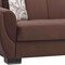 Homeroots 93" Brown Microfiber Convertible Futon Sleeper Sofa And Toss Pillows With Storage 607073 - alternate 6