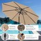 Simple Deluxe 9' Solar Umbrella 32 LED Lighted Patio Umbrella Table Market Umbrella with Push Button Tilt/Crank O LGBRLA9LEDTAN - alternate 7