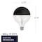 Bulbrite LED Filament, 6 Watt Dimmable G40 Light Bulb, Half Black Finish, E26 Base, 2700K 500 Lumens, 2PK 862064 - alternate 4