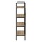 Homeroots 48" Taupe Metal Four Tier Etagere Bookcase 489798 - alternate 7