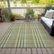 Homeroots 10' X 14' Olive Green Brown And Ivory Plaid Washable Indoor Outdoor Area Rug 601499 - alternate 6