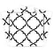 Homeroots 12" X 12" Black and White Quatrefoil Peel and Stick Tiles 555898 - alternate 1