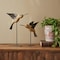 Homeroots Set of Two 8" Natural Wood And Metal Bird Figurine Tabletop Sculpture, 2PK 518084 - alternate 4