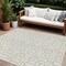 Homeroots 10' X 14' Ivory And Beige Geometric Washable Indoor Outdoor Area Rug 594856 - alternate 1