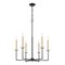 Z-Lite Gaultier Matte Black+Modern Gold 6 Light Chandelier 6100-6MB - alternate 4