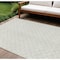 Homeroots 8' X 10' Ivory And Beige Geometric Washable Indoor Outdoor Area Rug 596198 - alternate 1
