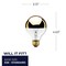 Bulbrite Incandescent Dimmable 40 Watt Half Gold Globe G25 Light Bulbs with E26 Screw Base, 6 PK 861108 - alternate 10
