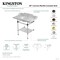 Kingston Brass 36-Inch Carrara Marble Console Sink with Acrylic Legs and Shelf, 8-Inch, 3-Hole LMS36MAB8 - alternate 2