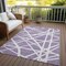 Homeroots 5' X 8' Lavender And Ivory Geometric Washable Indoor Outdoor Area Rug 600469 - alternate 7
