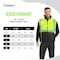 Protectx Winter Safety Vest, Class 2 High Visibility with Pockets, Green ST-WV300D-GNBK-M - alternate 6