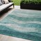 Homeroots 5' X 8' Teal Blue And Aqua Abstract Washable Indoor Outdoor Area Rug 604990 - alternate 1