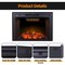 Edendirect 40-in W Black Wall mount LED Wall-mount Electric Fireplace with Remote Control Included ZR-EF36T - alternate 8