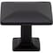 Designperfect 1-3/16 Overall Length Square Cabinet Knob, Matte/Flat Black, 10PK DPA10S94KBLK - alternate 1