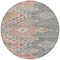 Homeroots 8' Gray And Terra Cotta Round Southwestern Washable Indoor Outdoor Area Rug 603547 - alternate 6