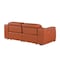 Homeroots 76in Orange and Silver Italian Leather Power Reclining Loveseat 720515 - alternate 5