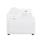 Homeroots 104" White Top Grain Leather Reclining Metal USB Sofa 720441 - alternate 7