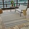 Homeroots 4' X 6' Blue and Cream Striped Distressed Indoor Outdoor Area Rug 558781 - alternate 6