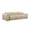 Homeroots 107" Beige Italian Leather Reclining Metal USB Sofa 720284 - alternate 4