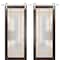 Sartodoors Sturdy Double Barn Door with Frosted Glass Planum 2113 84x84 (2* 42x84) Solid Core Modern Interior PLANUM2113DB-S-CA-84 x 84 (2* 42x84) - alternate 1