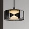 Vaxcel Whitney LED Mini Pendant Light, Textured Black, Smoke Glass Drum, 5.75-In. Wide P0462 - alternate 7
