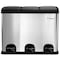Elama 3 Section 15 Liter/4 Gallon Each Section Trash and Recycling Step Bin EL-LD710-45L - alternate 1