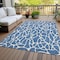 Homeroots 3' X 5' Blue And Ivory Geometric Washable Indoor Outdoor Area Rug 599262 - alternate 7
