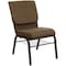 Flash Furniture Fabric Church Chair w/Book Rack, Brown XU-CH-60096-BN-BAS-GG - alternate 1