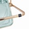 Leisuremod Lawrence Acrylic Folding Chair with Gold Metal Frame, Jade Green, 4PK LFG19G4 - alternate 7