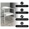 Leisuremod Kora Modern Leather Dining Arm Chair with Iron Legs in White KCW-21W - alternate 8