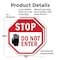Signmission Stop Do Not Enter, 10 inch X 10 inch, Plastic Sign, 2PK OC-P-2PACK-10-46 - alternate 5