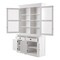 Homeroots 57in White Solid Wood Frame Dining Hutch With Twelve Shelves And Two Drawers 397834 - alternate 7