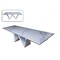Homeroots 107" White Rectangular Ceramic And Metal Self-Storing Leaf Dining Table 487885 - alternate 7
