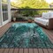 Homeroots 3' X 5' Teal Blue Aqua And Gray Abstract Washable Indoor Outdoor Area Rug 577247 - alternate 4