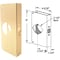 Prime-Line Defender Security 1-3/4'' x 2-3/4'' Brass Door Reinforcer U 9550 - alternate 1