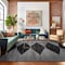 World Rug Gallery Geometric Stripe Area Rug 7 ft 10 in x 10 ft Black WR150BLACK8X10 - alternate 4