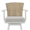 Armen Living Hazel Outdoor Patio Swivel Bar Stool in Aluminum with Teak Wood and Argent Gray Cushion LCHABALGRY30 - alternate 3