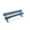 Mytcoat 8ft Outdoor Bench with Back, Portable, Light Blue, Punched Steell, Textured Coating 804220 - alternate 1