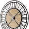 Homeroots 30" Black And Natural Iron And Wood Analog Round Wall Clock 609404 - alternate 4