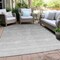 Homeroots 5' X 8' Gray And Light Gray Ombre Washable Indoor Outdoor Area Rug 595812 - alternate 5