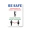 Signmission PSA Be Safe Coronavirus Is Highly Contagious 18in X 12in Peel And Stick Wall Graphic, RD-1218-25456 OS-NS-RD-1218-25456 - alternate 1