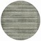 Homeroots 8' Pewter And Charcoal Round Striped Washable Indoor Outdoor Area Rug 631505 - alternate 4