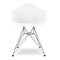 Homeroots White And Silver Heavy Duty Plastic Dining Arm Chair 520275 - alternate 9